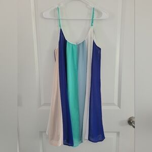 She and Sky Blue White Cream Stripe Dress